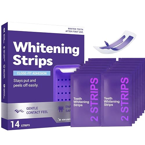 Strisce Sbiancanti per Denti Professionali, Tecnologia Viola Correttiva del Colore,