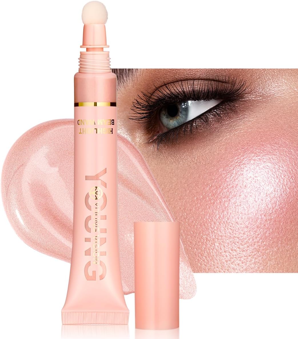 YOUNG VISION Liquid Highlighter Wand - Highlighter Makeup for Luminous Glow, 0.33 fl oz