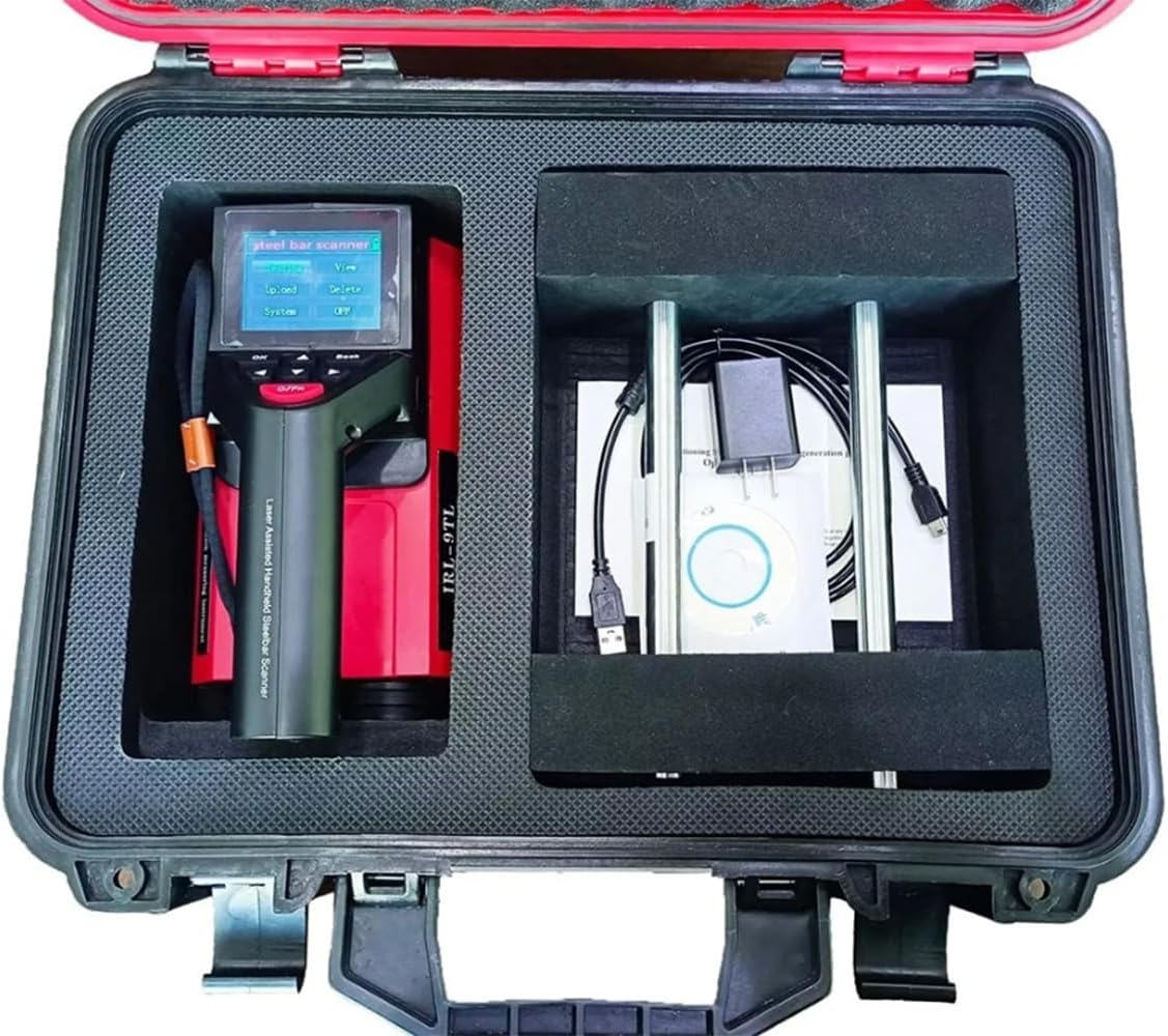 Non-Destructive Rebar Location Equipment for Construction & Concrete Structure Inspection with 6mm-90mm/7mm-200mm Detection Range USB Interface 2000+ Components 170000 Testing Points Storage