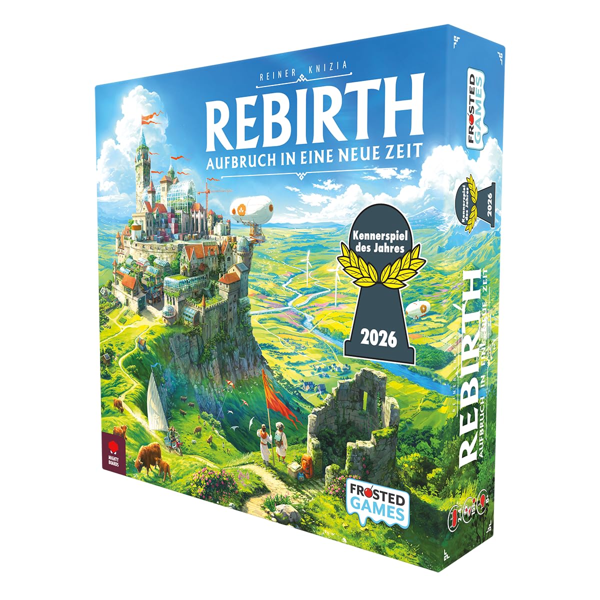 Frosted Games, Rebirth Aufbruch in eine Neue Zeit, DE-Version, Strategisches Kennerspiel für 2-4 Spieler ab 8 Jahren, Einfaches Legespiel mit 15 Minuten Spielzeit pro Spieler