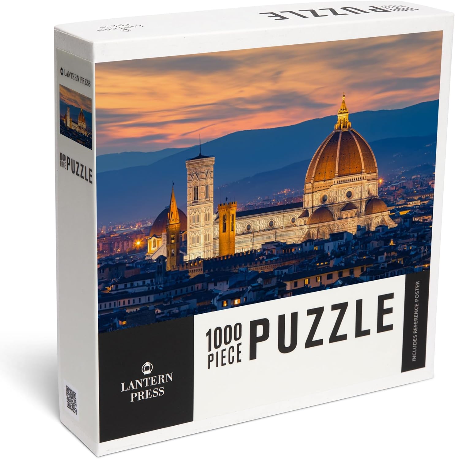 Lantern Press Twilight at Duomo in Florence, Italy A-91437 1000 Piece Jigsaw Puzzle for Adults, Made in USA with Reference Poster