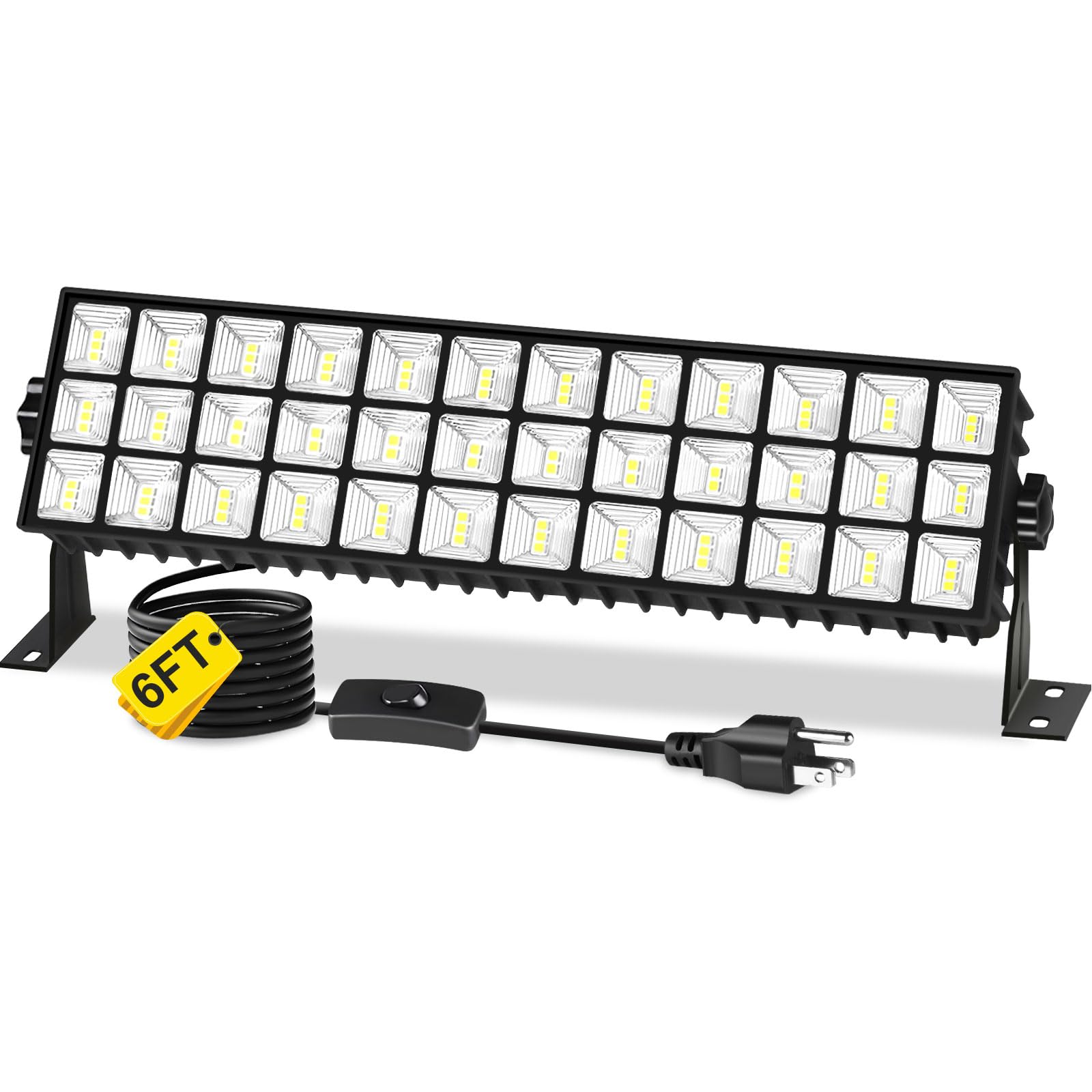 100W LED Shop Lights 14000LM 6000K Plug in Garage Light with 6FT Power Cord IP66 Waterproof Work Light