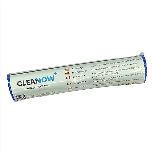 Cleanow OneTouch GO! Limpiador de pisos, trapeador de suelo, fregona escurrir, fregona con función de escurrir (esponja de repuesto)
