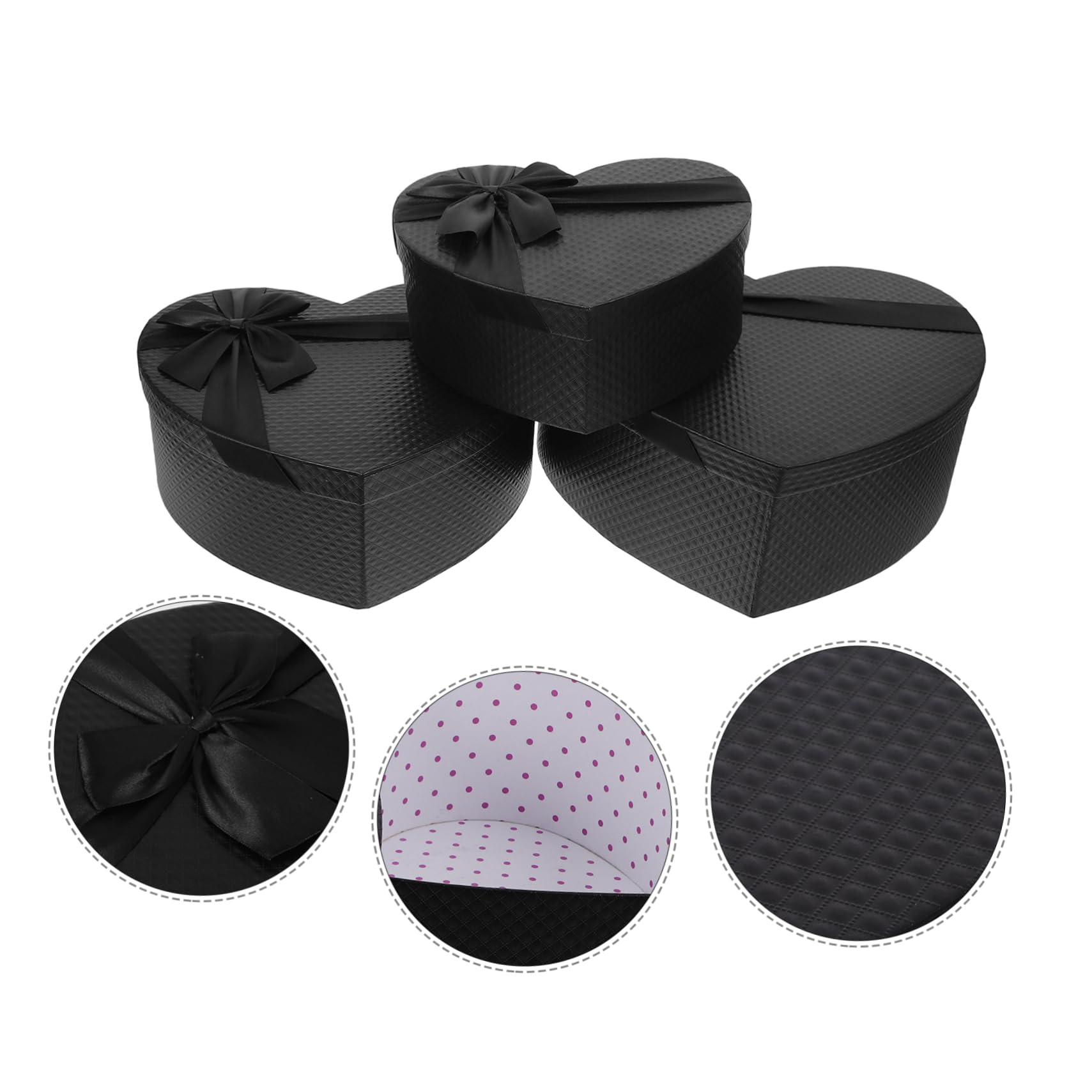Beaupretty 3 Stück Herzförmige Geschenkverpackung für Valentinstag Teiliges für Dekoration für Besondere Anlässe Design für Unvergessliche