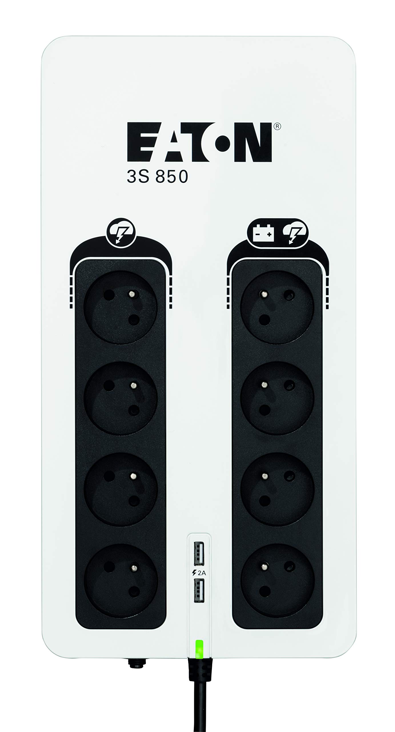 EATON 3S850F SISTEMA DE ALIMENTACIÃ“N ININTERRUMPIDA (UPS) 850 VA 510 W 8 SALIDAS AC