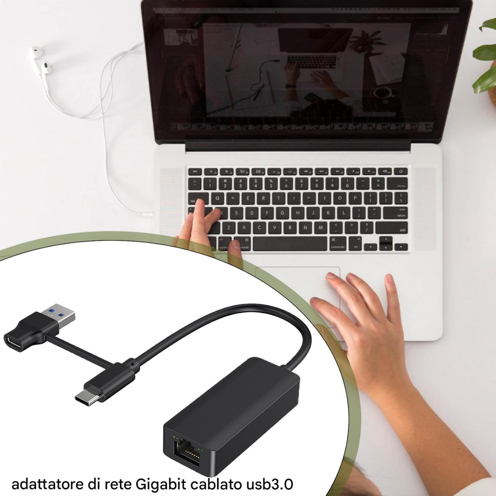 Convertitore Di Rete Gigabit Cablato Convertitore Di Rete USB Per Computer