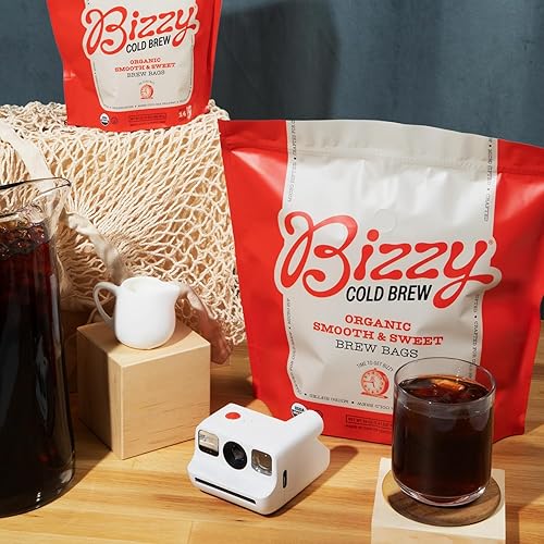 Miniatura 2 de Bizzy Café orgánico frío  Mezcla suave y dulce  Café molido grueso  Tostado medio  Micro tamizado  Grado especial  100% arábica  Bolsas de