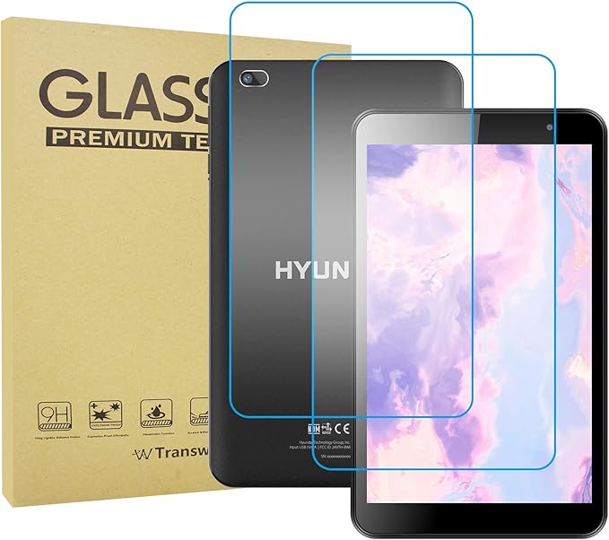 Transwon 2PCS Tempered Glass Screen Protector for Hyundai