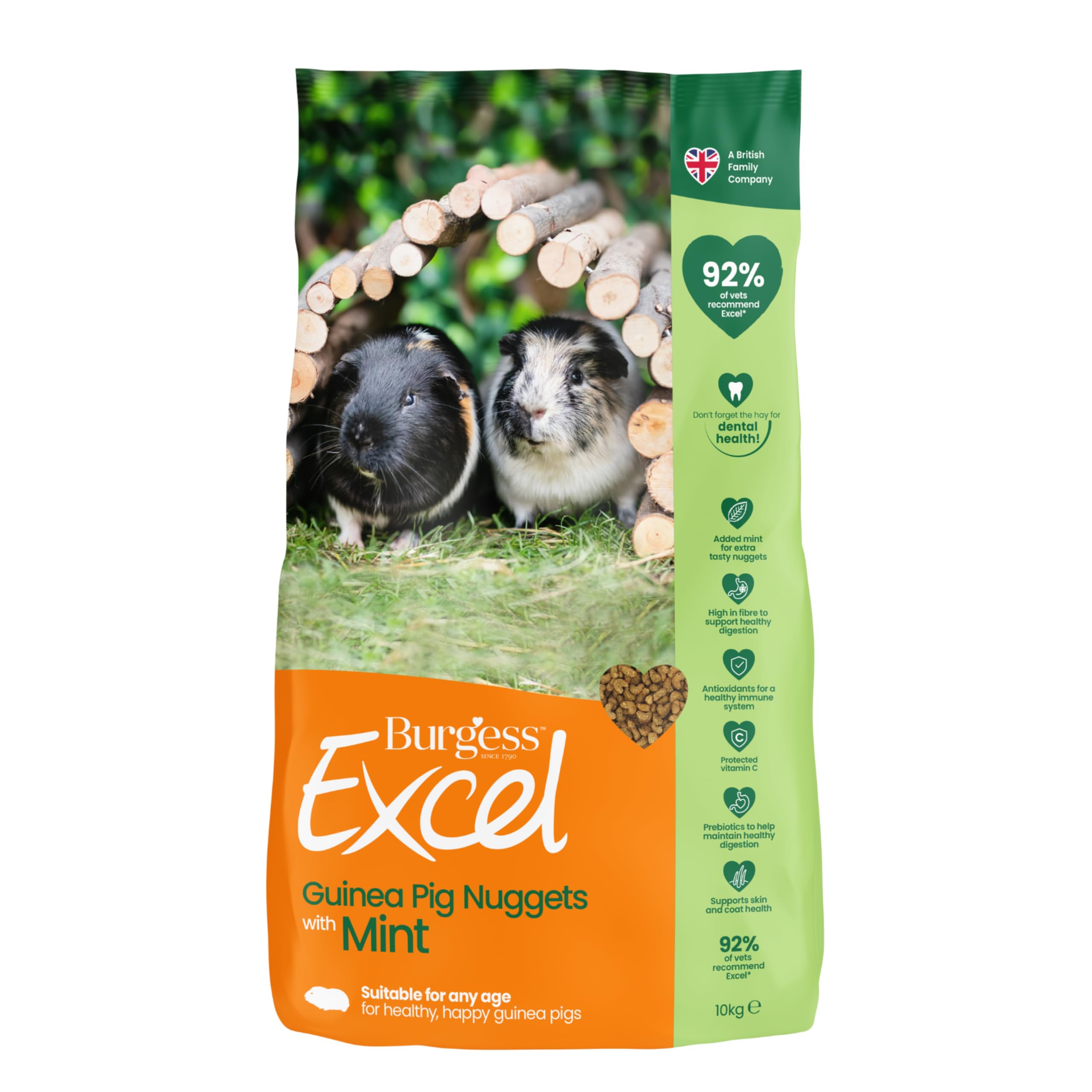 BurgessExcel Guinea Pig Nuggets with Mint, 10kg