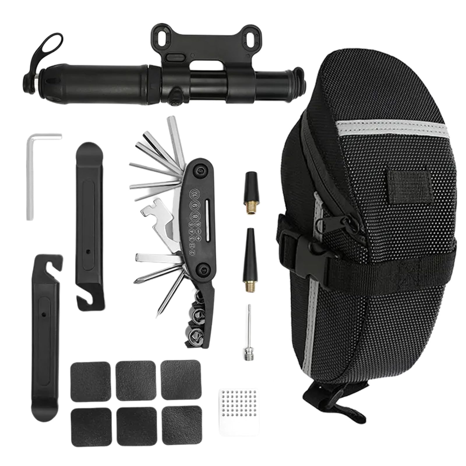 Bici portatili Riparazioni Pneumatici Strumento Multifunzionale Puntura Manutenzione Strumento Biciclette Fix Tire Tool Set con Borsa di Immagazzinaggio