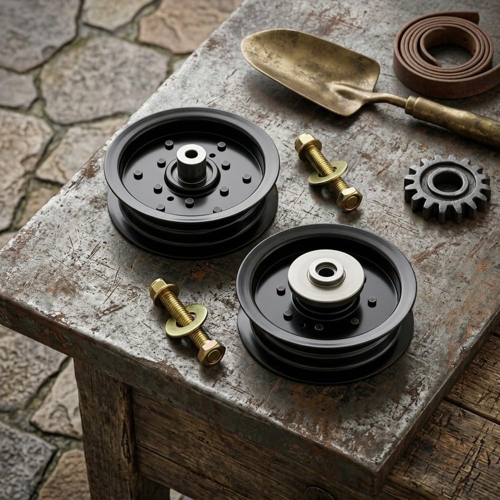 Minhe Polea tensora plana 2 juegos para Craftsman 532196106 532196104 197379 196106 TS342 TS343 42 46 48 54 Tractor cortacésped de cubierta