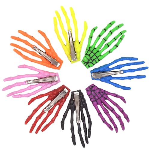 Miniatura 2 de 8 pinzas para el cabello con forma de hueso de mano de color mixto, pinzas para el cabello con forma de hueso de 3 pulgadas de largo, accesorios