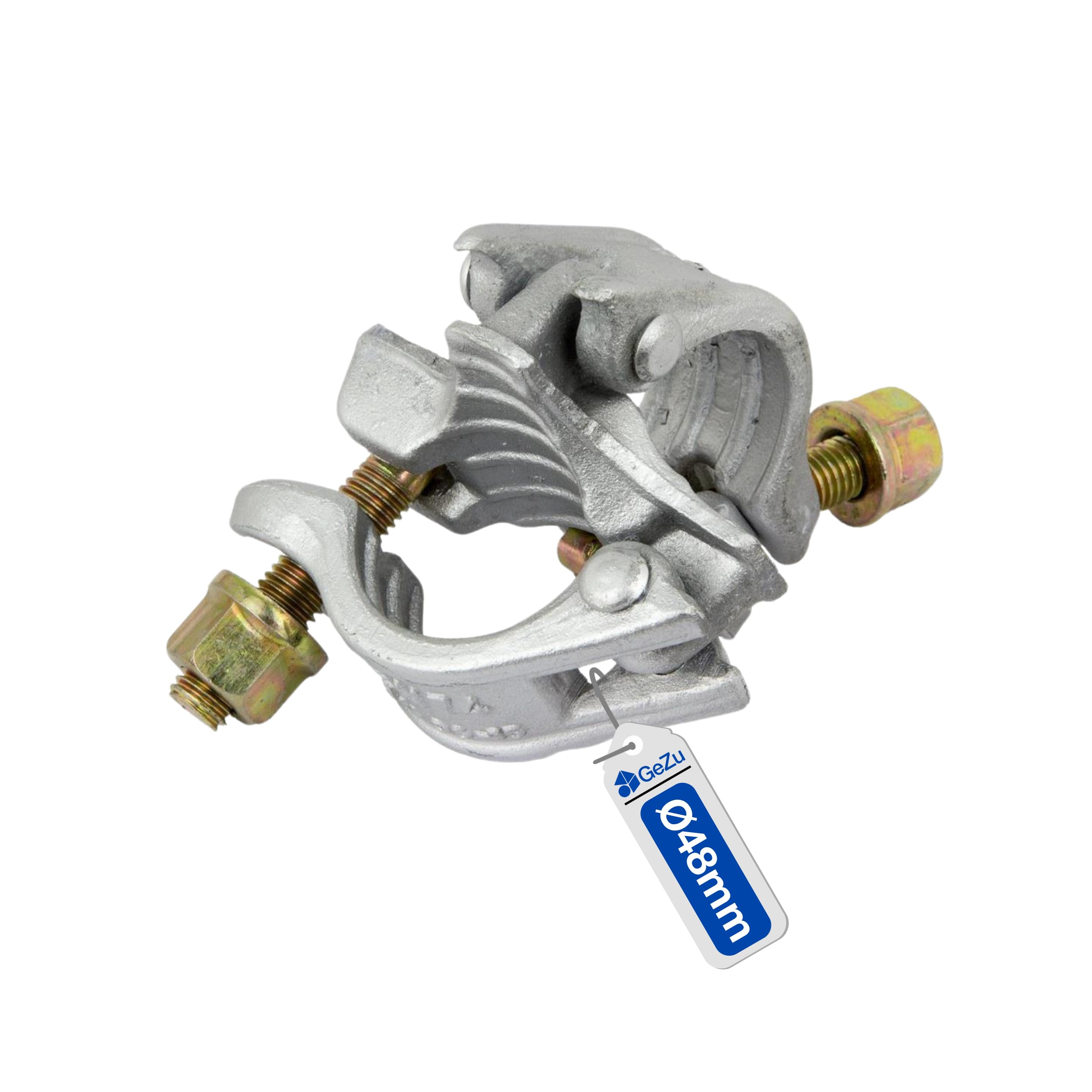 Gezu Impex Electroplated Right Angle Coupler 48 X 60 Mm Hot Dip Galvanised Clamp For Scaffolding Steel Pipe Construction Tubes Coupling