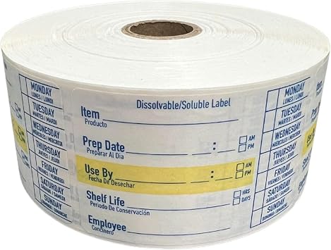 2x3 Dissolvable Food Labels, 1000 Label Stickers, Bottle Labels for Storage Bins, Sticker Labels for Food containers, 1000, Blue