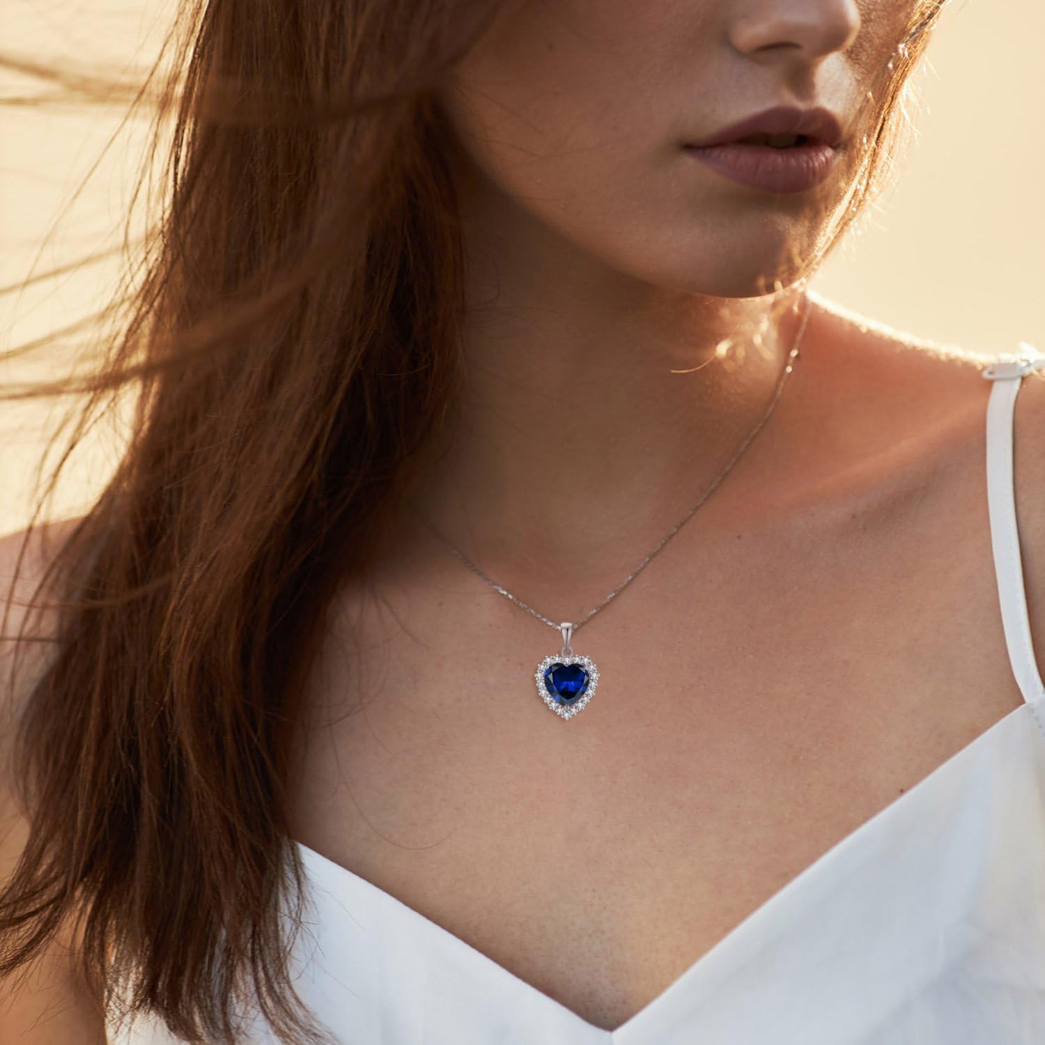 starchenie Collane Donna Argento Sterlina 925 Cuore con Pendente Zirconi Collane Ciondolo Gioielli Regalo