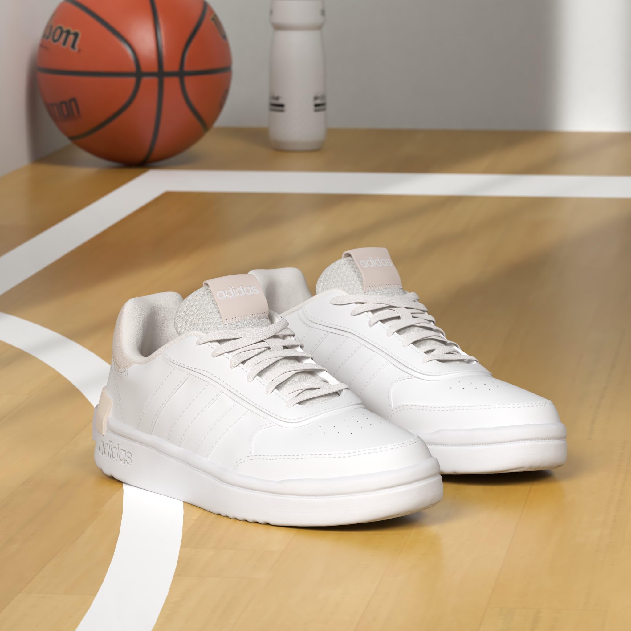 adidas Women's Postmove SE Shoes Basketball, White/White/Chalk White, 7