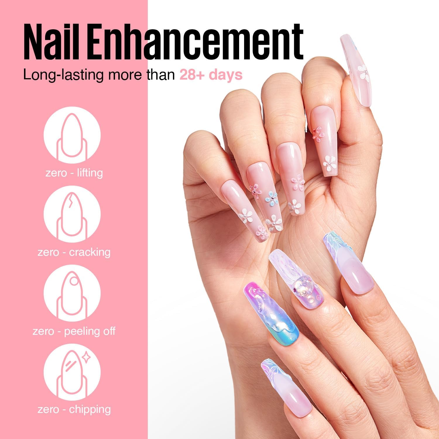 MEFA Builder Gel for Nails, Milky Rose, UV Gel for Nail Extension and Sculpting, Strengthening Nail Art Manicure UV Builder for Nail Salons, 15g