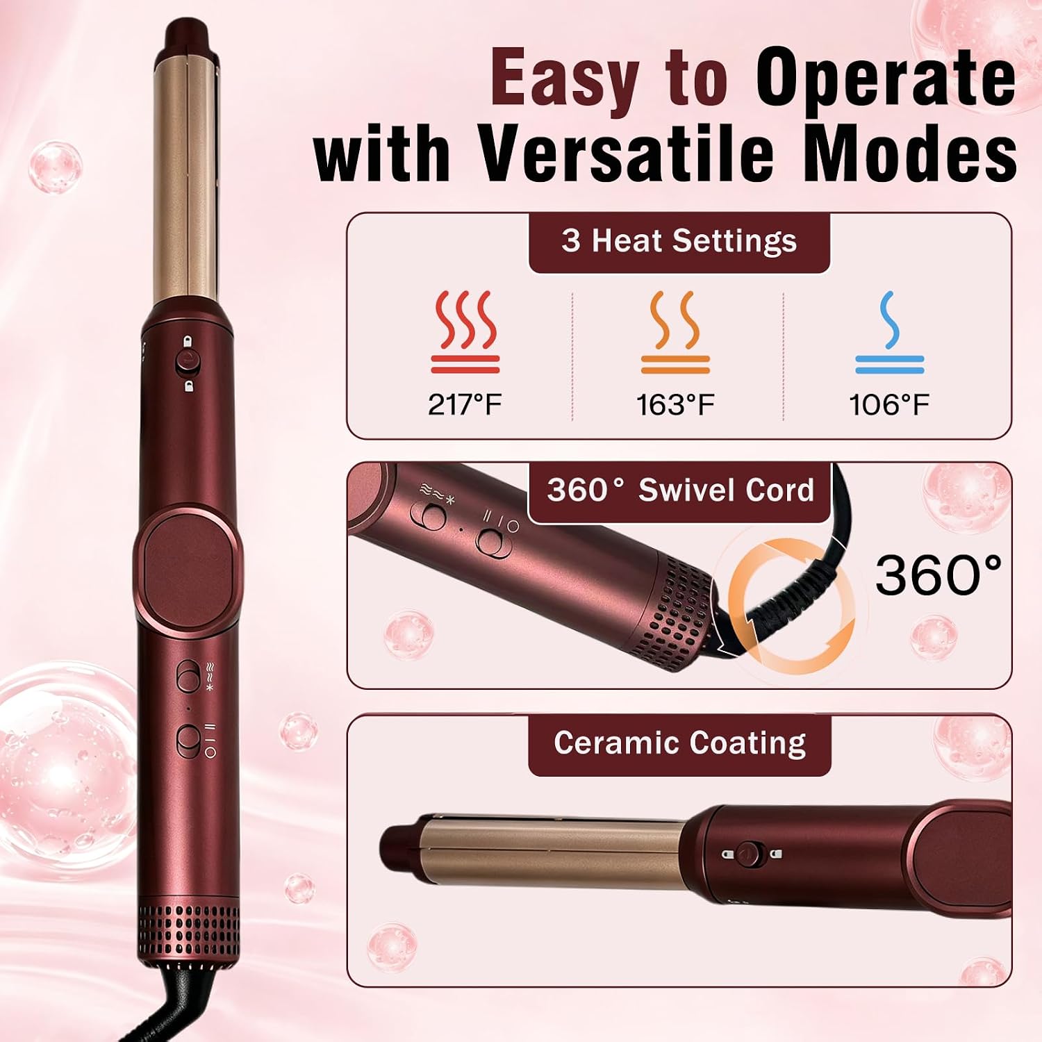5 in 1 Blow Dryer Brush, 110,000 RPM High Speed Hair Dryer Brush