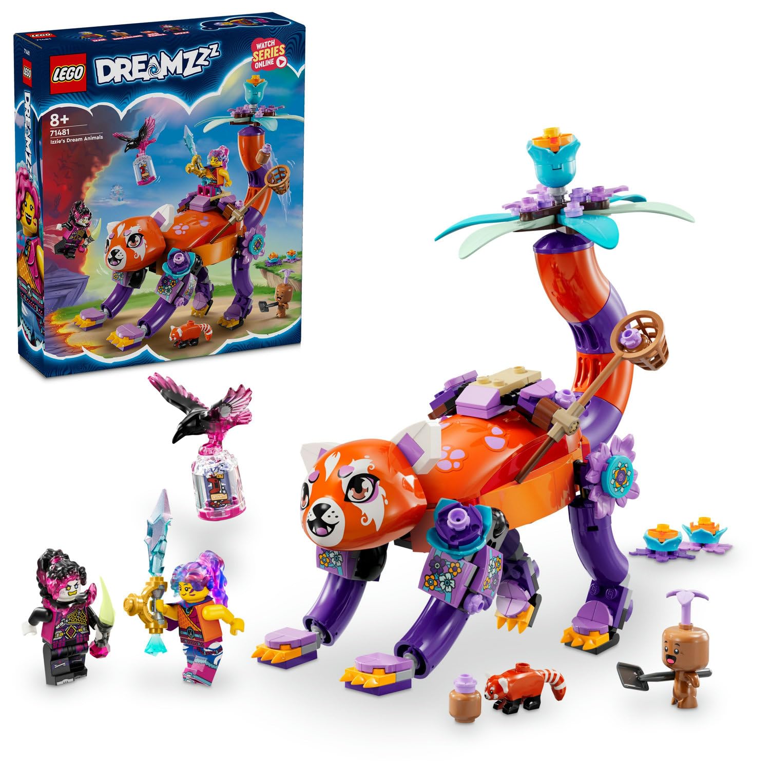 LEGO DREAMZzz Izzie'nin Düş Hayvanları 71481 – 8 Yaş ve Üzeri Kız ve Erkek Çocuklar için Minifigür ve Hayvan Figürleri İçeren Yaratıcı Oyuncak Yapım Seti, Çocuklar için Doğum Günü Hediyesi (328 Parça)