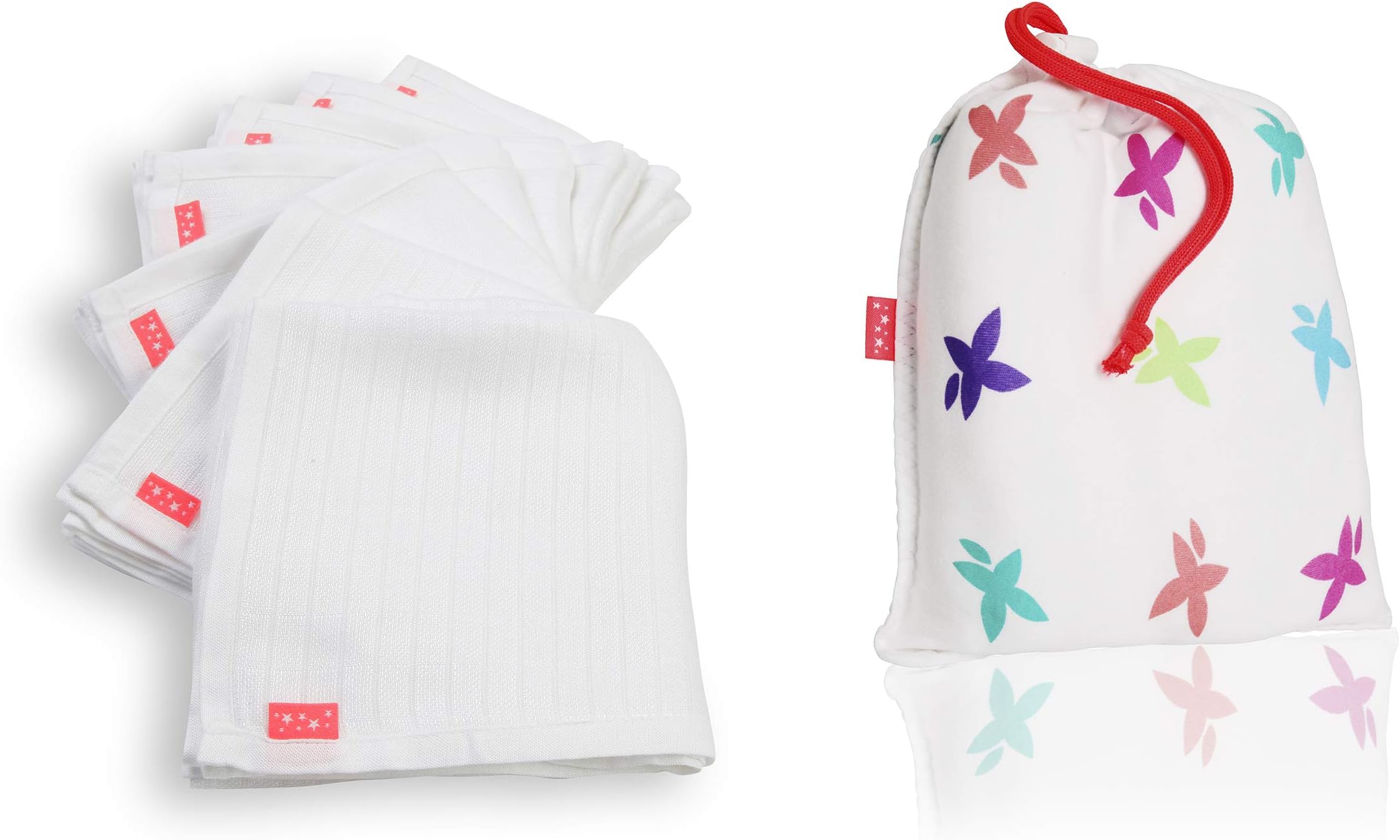 CuskiBamboo Reusable Muslin Wipes, Used Within NHS, B017JF8O2E, Pack of 7