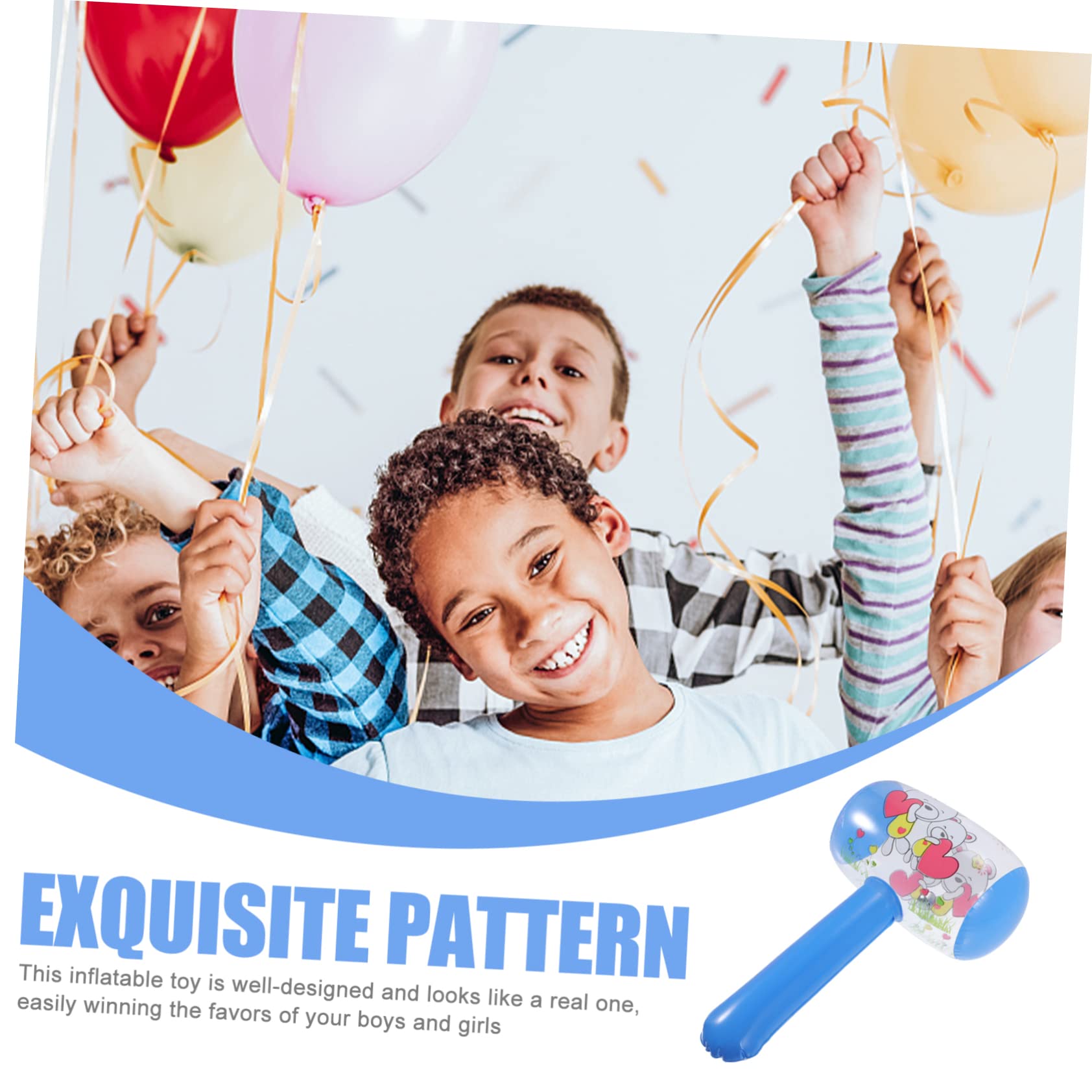 12pcs Pneumatic Hammer Children Inflatable Toy Pool Party Hammer Inflatable Toys for Kids Hammer Toy Pool Toys Large Inflatable Hammer Inflatable Hammer Decoration Pool Accessory