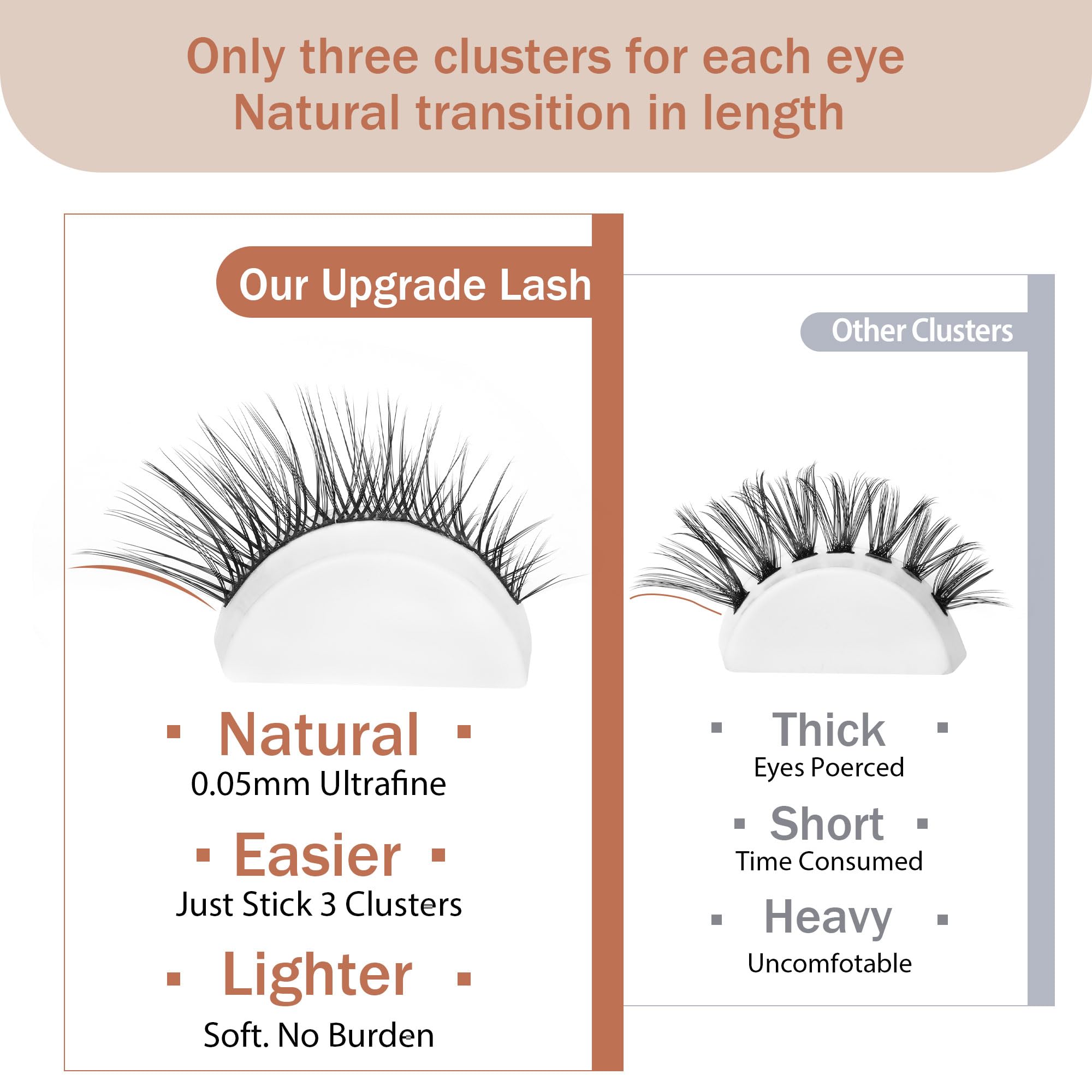Amazon.com: TOOCHUNAG Lash Clusters 8-16 Natural Eyelash Clusters