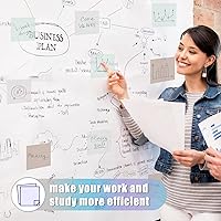 Vista 7 de Transparent Sticky Notes, 2000 Sheets Clear Sticky Notes Pads with Pen, Waterproof Self-Stick Translucent Sticky Notes Tabs for Annotation Books