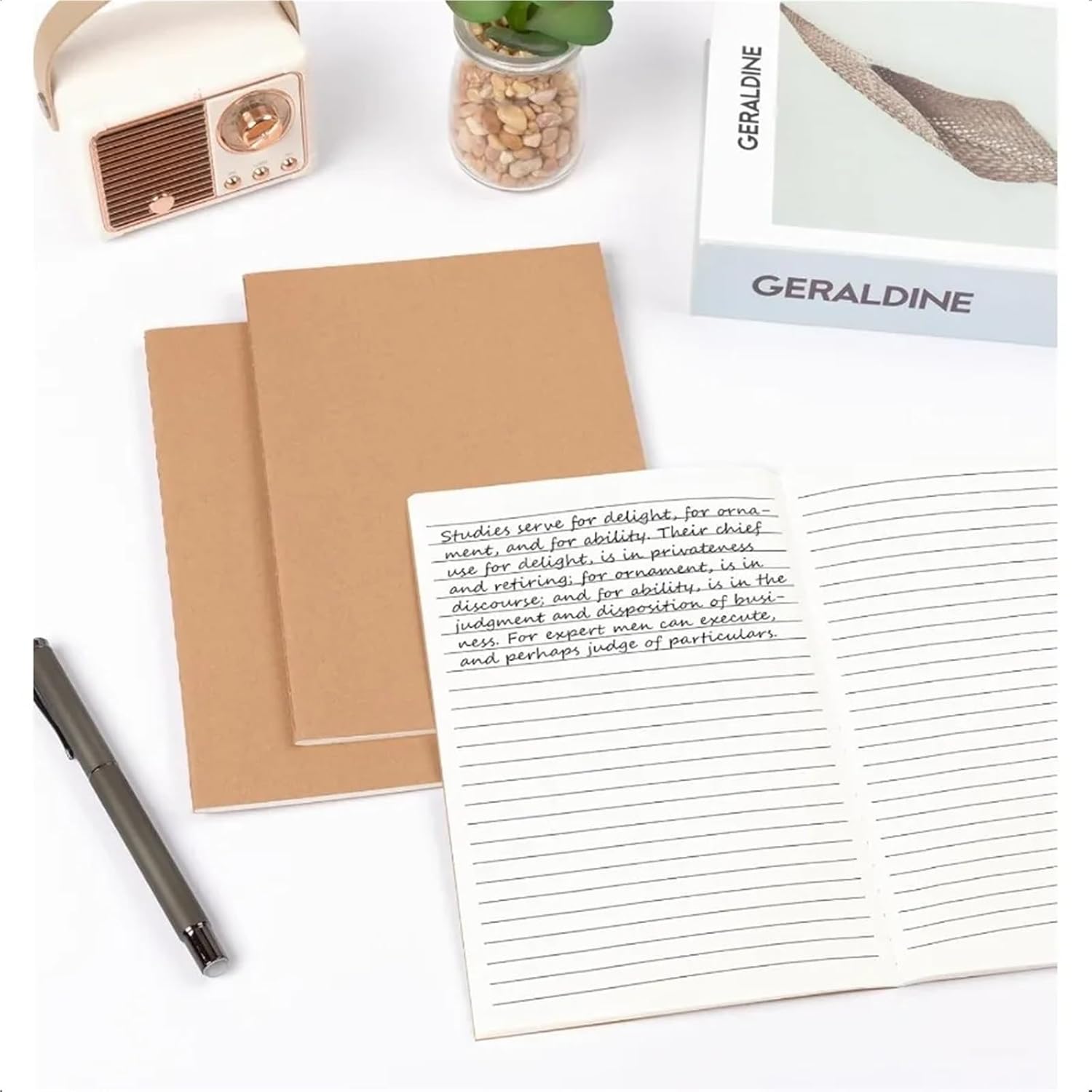 Anenog Journal Notebook 24 Pack A5 Ruled Lined Kraft Notebooks Bulk Journaling Notebooks A5 Lined College Ruled Notebook 8.3x5.5 Inches 60 Pages Travel