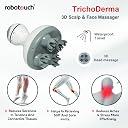 Robotouch TrichoDerma Rechargeable Waterproof 3D Scalp Massager-Handheld Portable Head Massager Machine For Stress Relief And Deep Muscle Relaxation (White) gallery image