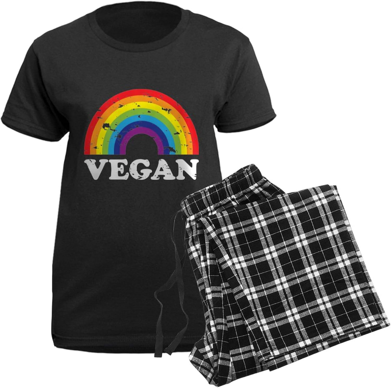 CafePress Vegan Rainbow Pajamas Womens Novelty PJ Sleepwear