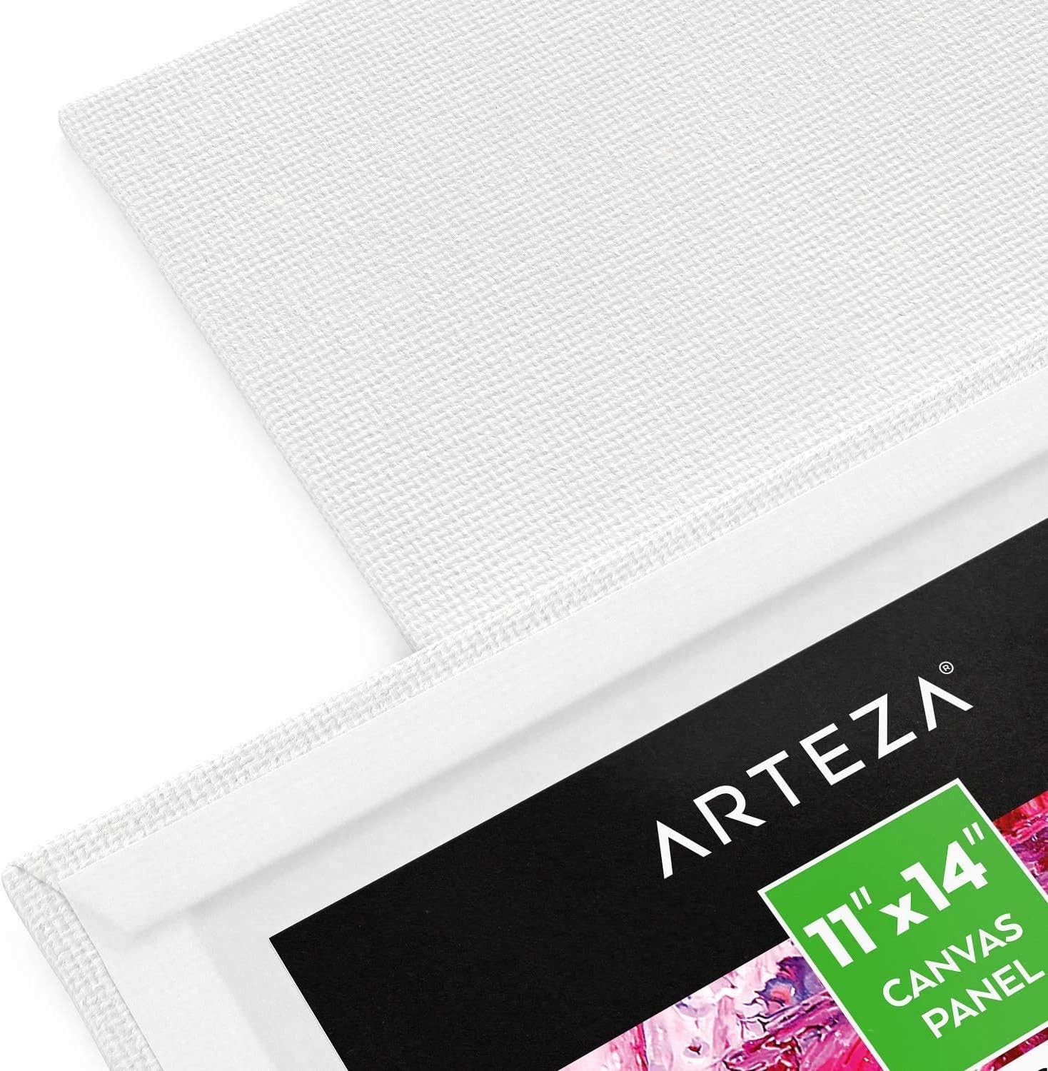 Arteza Canvas Boards for Painting, Pack of 28, 11 x 14 Inches, Blank White Canvas Panels, 100% Cotton, 8 oz Gesso-Primed, Art Supplies for Acrylic Pouring and Oil Painting : Home & Kitchen