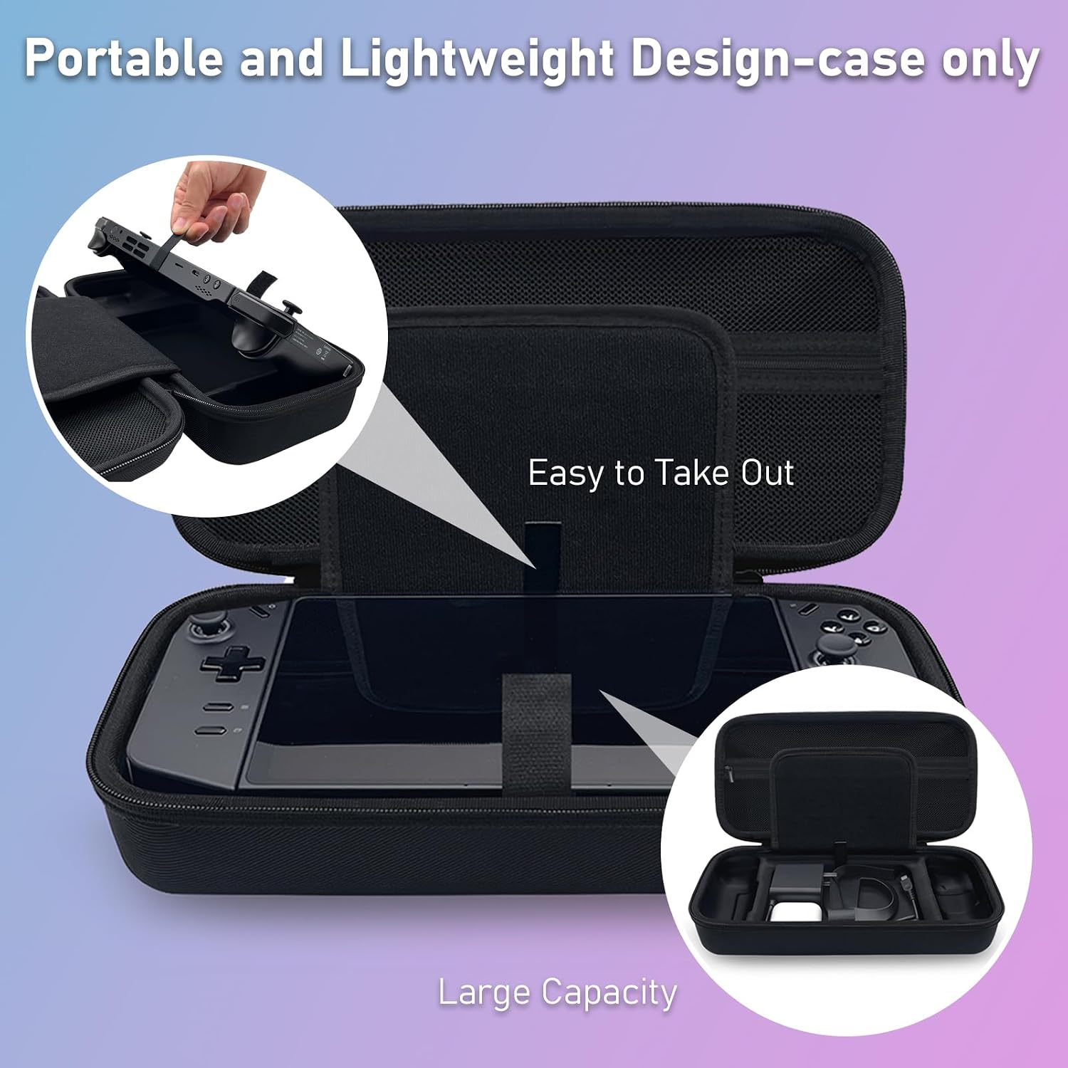 ICIMBI Hard Carrying Case Bag for Lenovo Legion Go Handheld, Travel Storage Case for Lenovo Legion Go Accessories,Charger, Power Bank