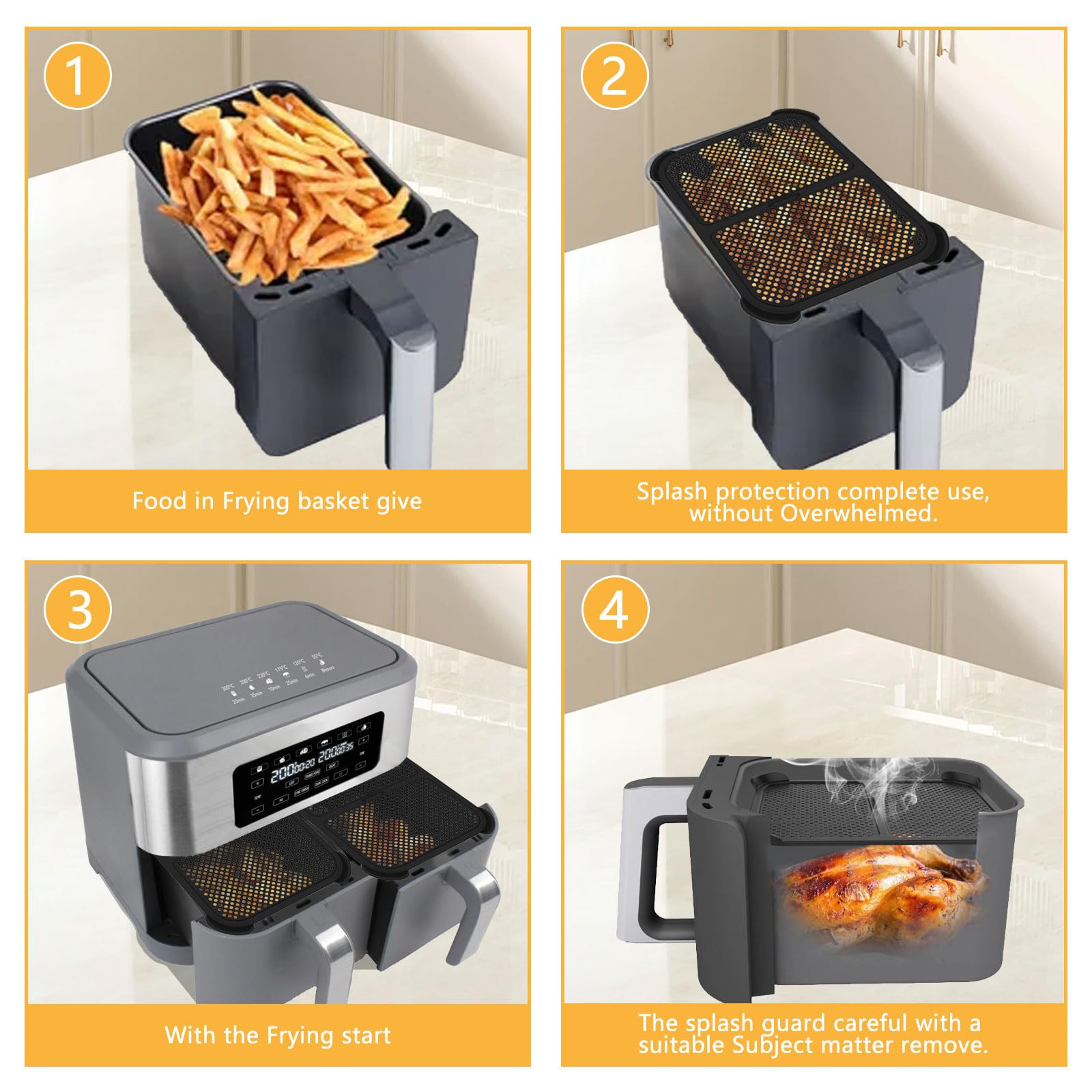 10 Pièce Accessories Premium 9,5L Ninja AF400EU | 2,5 Mm D'épaisseur | Moule Silicone Air Fryer | Accessoires Airfryer Pour Foodi Max Dual Zone 9.5l AF400EU