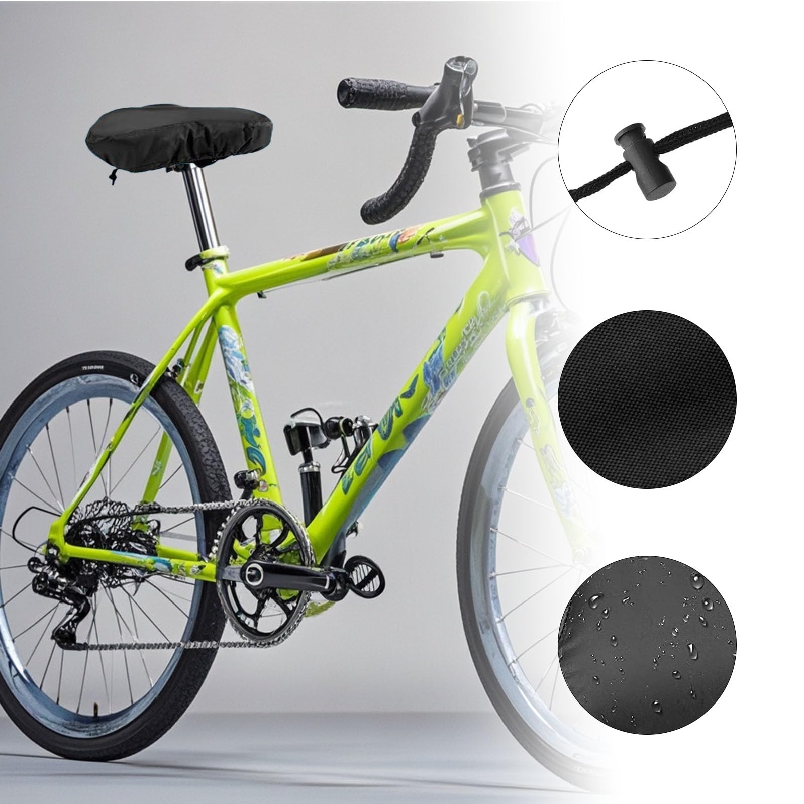 2 pezzi Coprisella impermeabile per bicicletta con coulisse elastica in PVC per la maggior parte delle selle della bicicletta