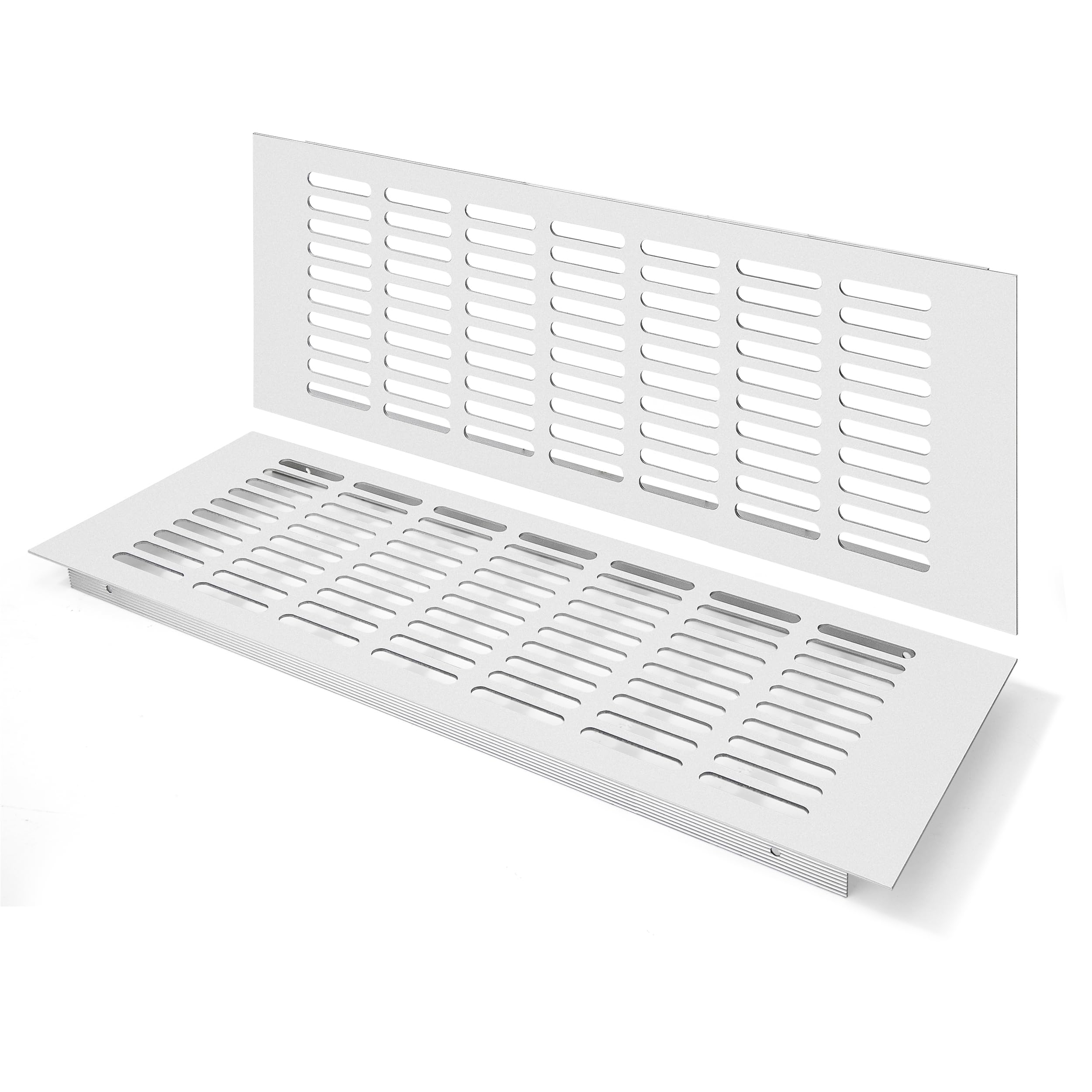 Grille aeration reglable aluminium 400 x 150 mm extérieure 2 pcs