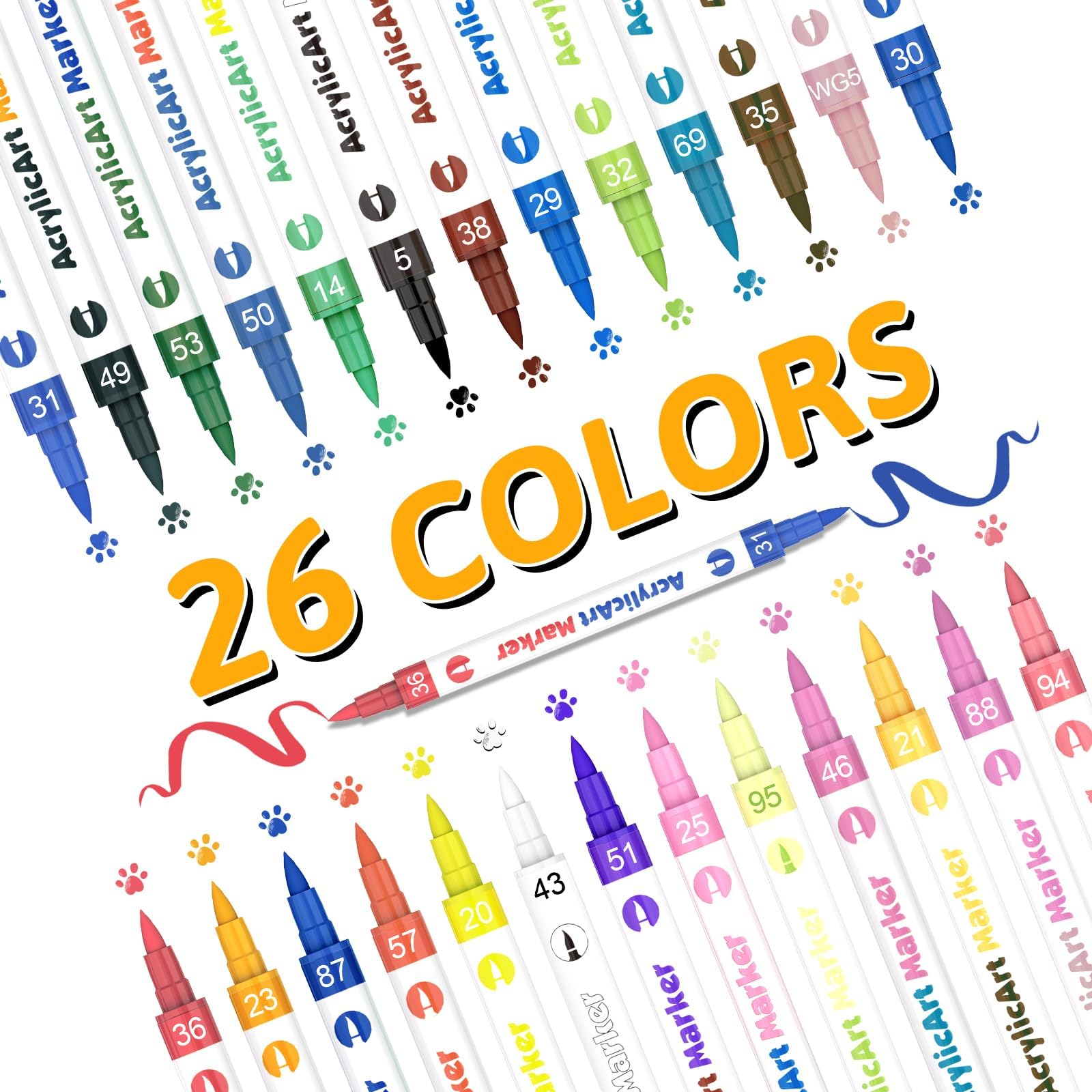 12 Colors Paint Pens Paint Markers Arts, Crafts & Sewing