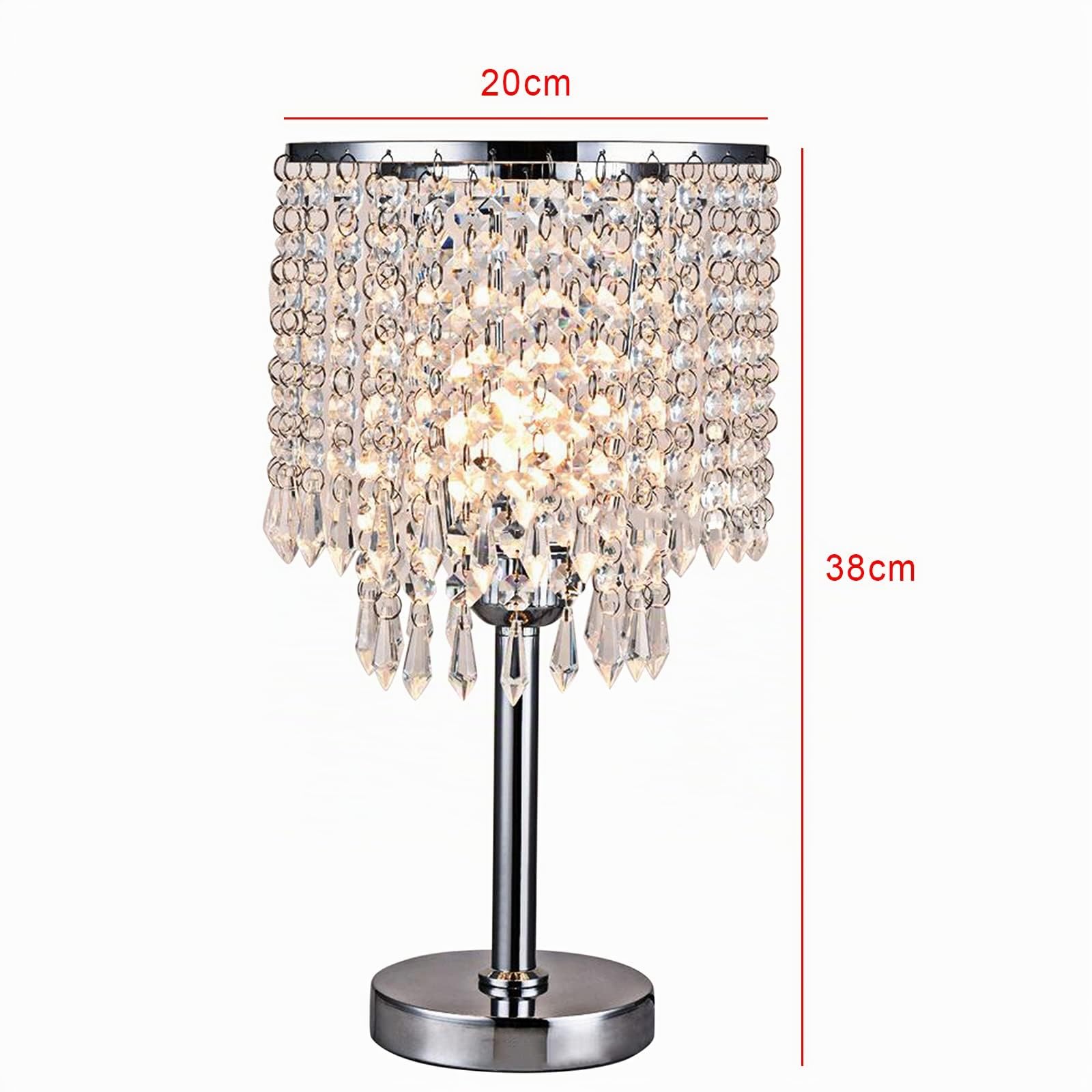 Moderna lampada da tavolo e da scrivania, lampada da comodino, lampada da tavolo in cristallo di lusso, lampada da terra, luce notturna per soggiorno, fissa, protezione per gli occhi