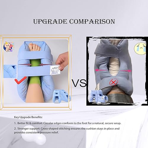 Miniatura 2 de Protectores de talón para úlceras por presión, botas acolchadas ajustables para el talón para ancianos postrados en cama, almohadas de apoyo
