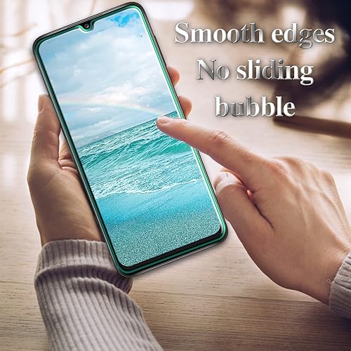 Miniatura 5 de Kesuwe [Paquete de 3] Protector de pantalla para Samsung Galaxy A12 de vidrio templado, dureza 9H, antiarañazos, sin burbujas, fácil de instalar,