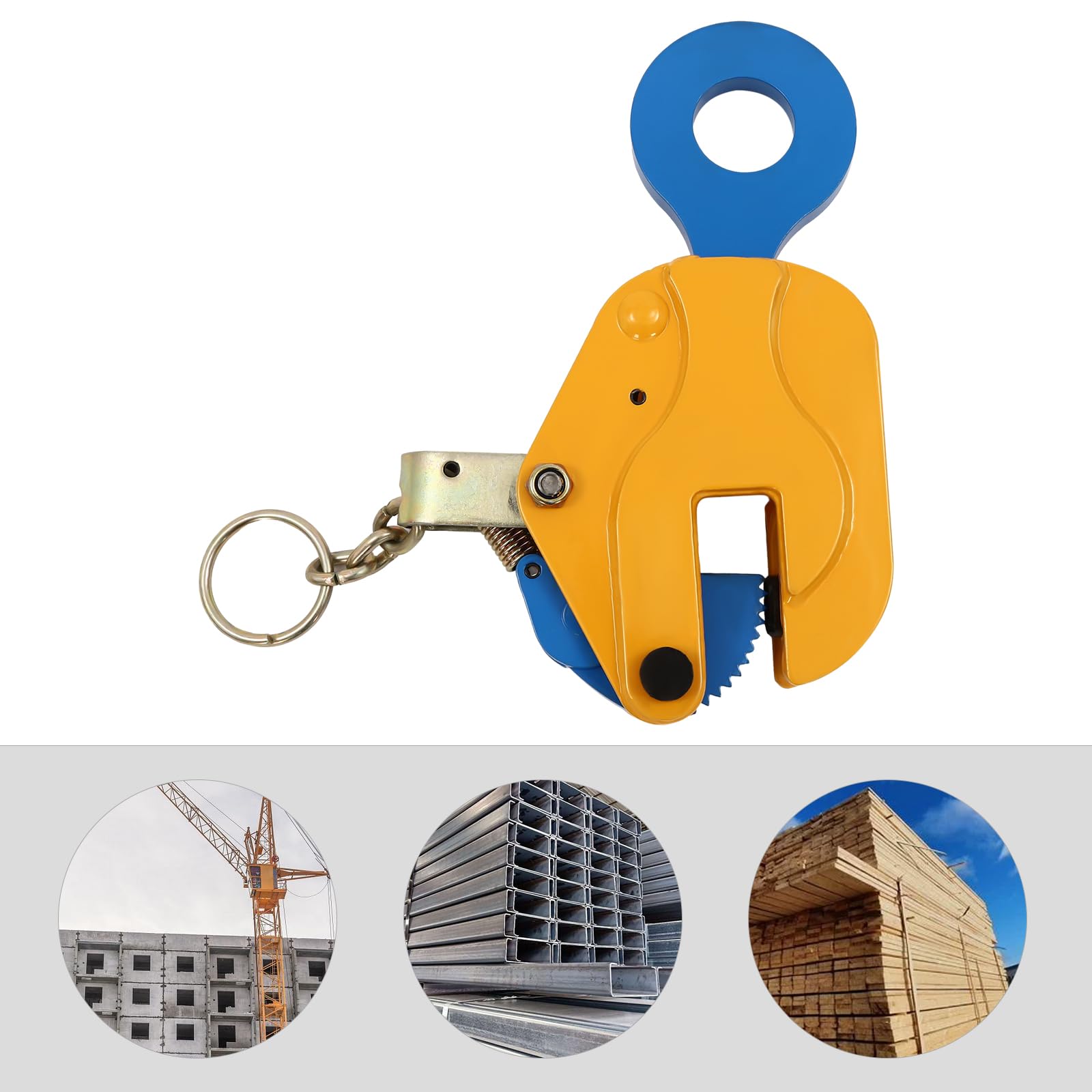 Elevador de placa de 1 tonelada, pinza de chapa vertical, abrazadera de chapa de 0 – 20 mm, abrazadera de elevación de chapa para levantar y transportar placas de acero pesadas y chapas