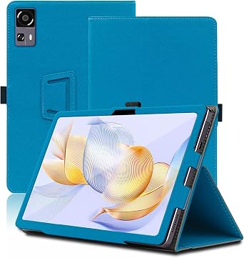 Case for CHUWI HiPad 11 10.95 inch, CHUWI HiPad 11 Tablet Case, Folding Stand Protective Cover with Pencil Holder and Wrist Strap, Full Protection. Light Blue
