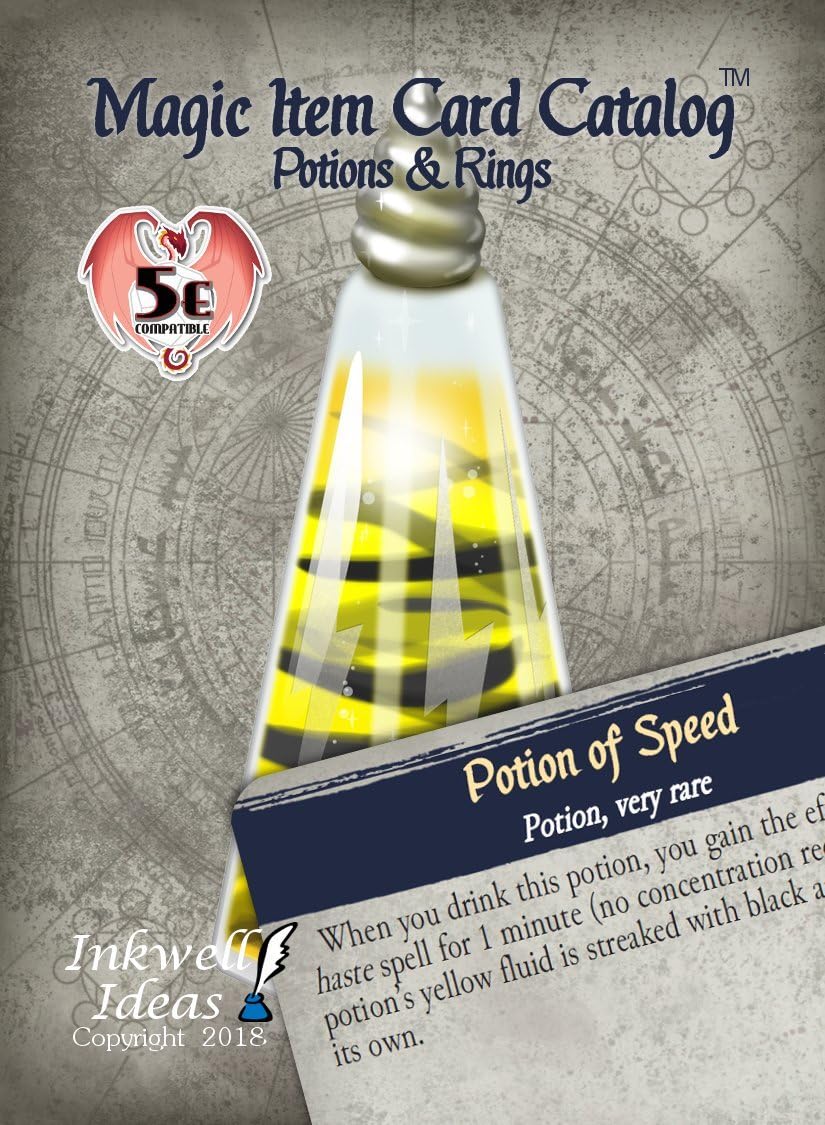 Magic Item Card Catalog (5e): Potions & Rings