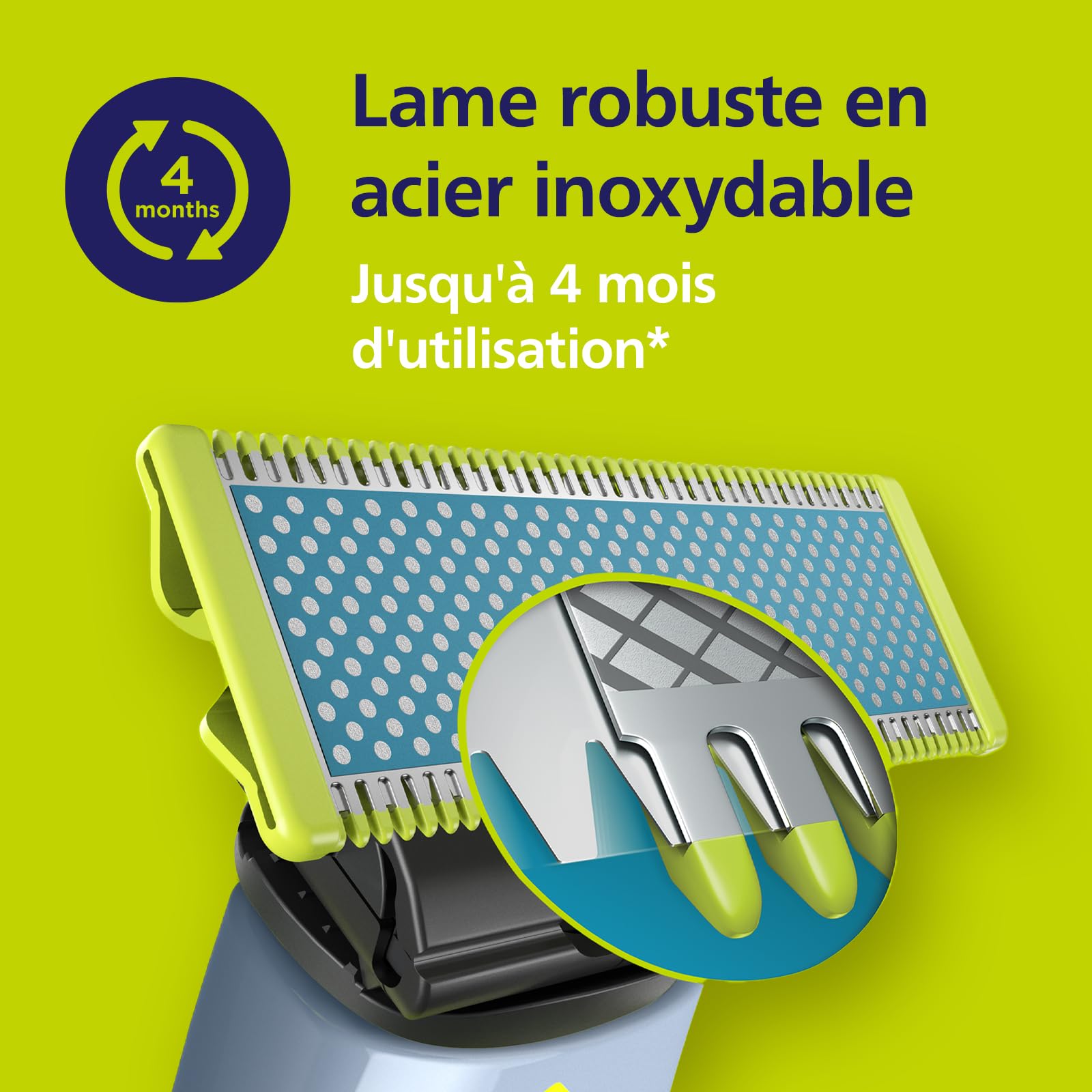 Philips OneBlade First Shave, Authentique système de rasage électrique hybride pour adolescents, modèle QP1324/30