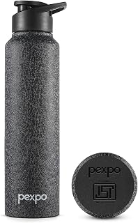 Go24 pexpo Water Bottle 1 ltr Stainless Steel Sports/Fridge Bottle with Sipper Cap | Single Wall | For Home, Office, Gym, ... Price In India