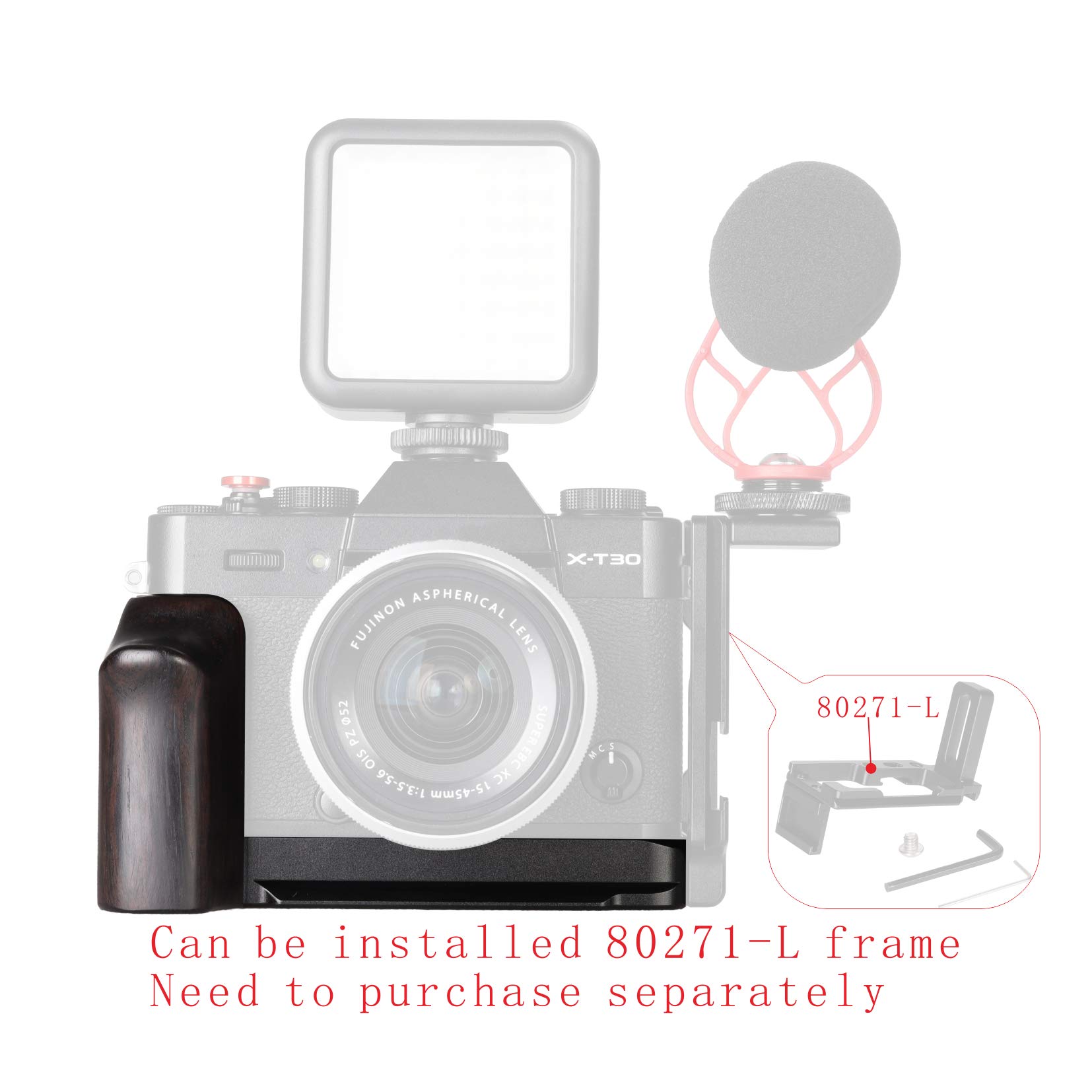 Amazon | WEPOTO Fujifilm X-T10 X-T20 X-T30 XT30II用ハンドグリップ