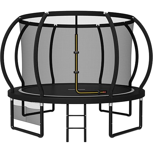 JUMMICO Trampoline d'extérieur Ø 228/305/366/427/488 cm avec Filet de sécurité
