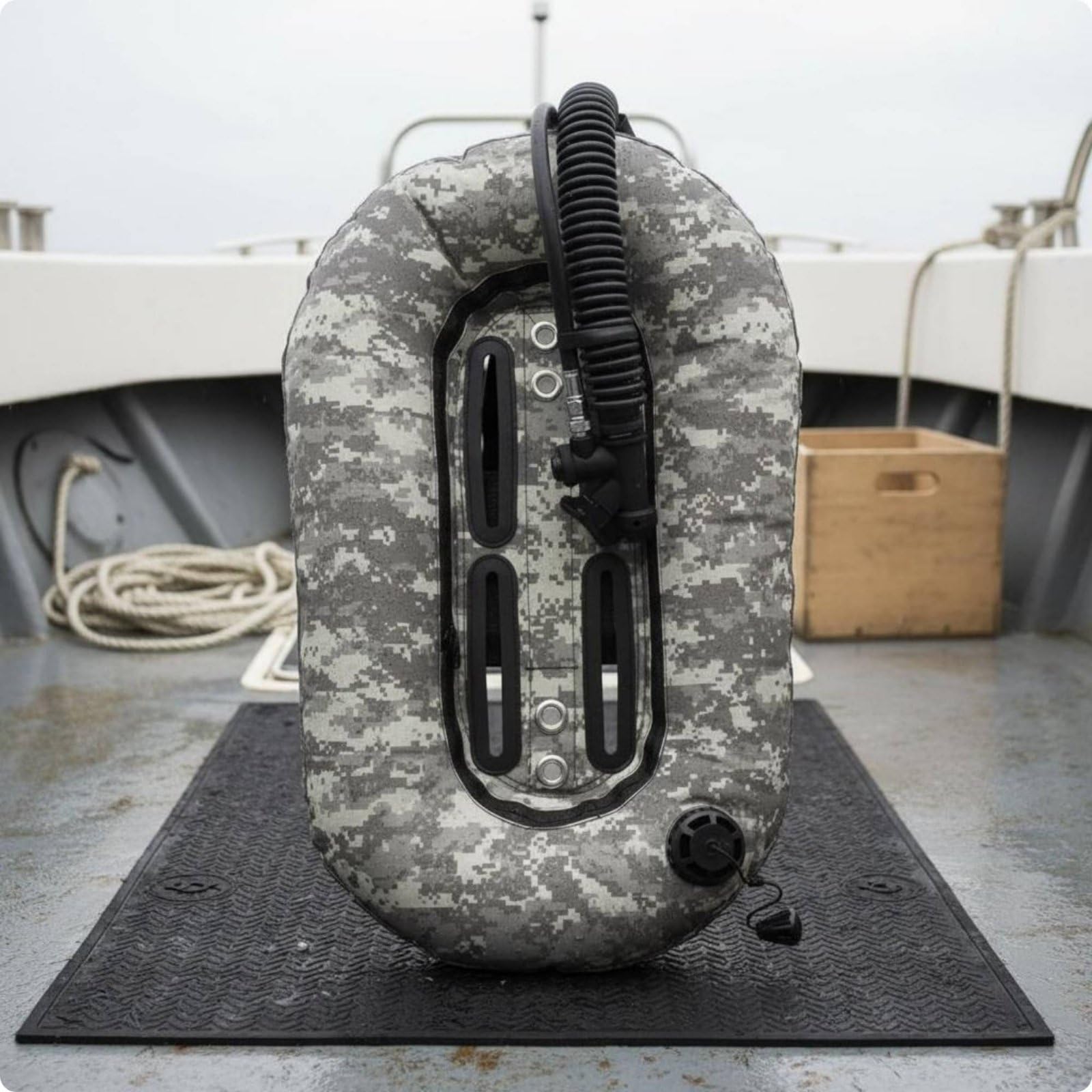 rockible Aile de Flottaison Plongée Gilet Stabilisateur Vessie Arrière Harnais Structure à Fentes Carrées et Points de Sangle Contrôle Stable Prolongée avec