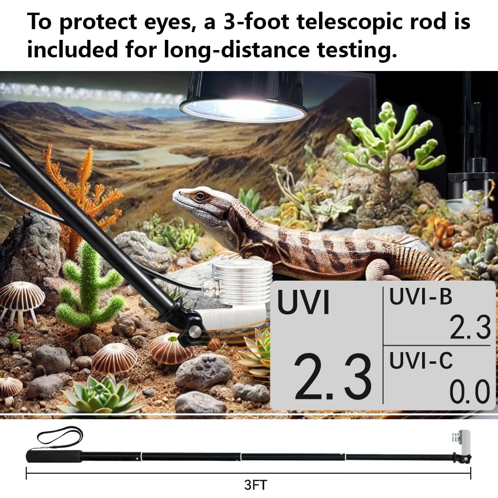 Medidor de luz AH-UVCBA, prueba el índice UV de UVB | UVC, intensidad de radiación UVC, y UVA. Registra la distribución w/m² de UVC,UVA.