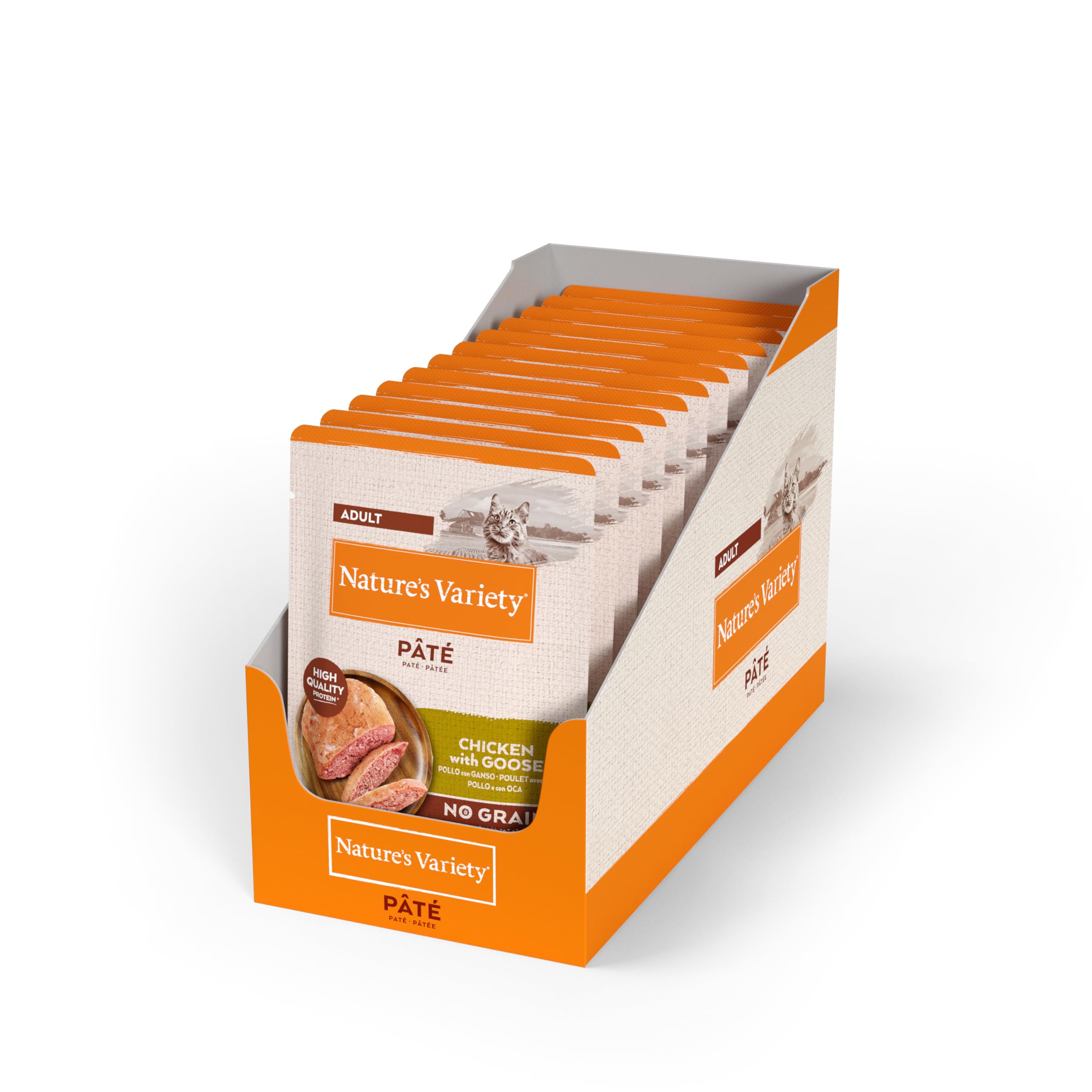 Nature's Variety Original No Grain - Nassfutter für ausgewachsene Katzen mit Huhn mit Gans - Dose 12 x 70 g