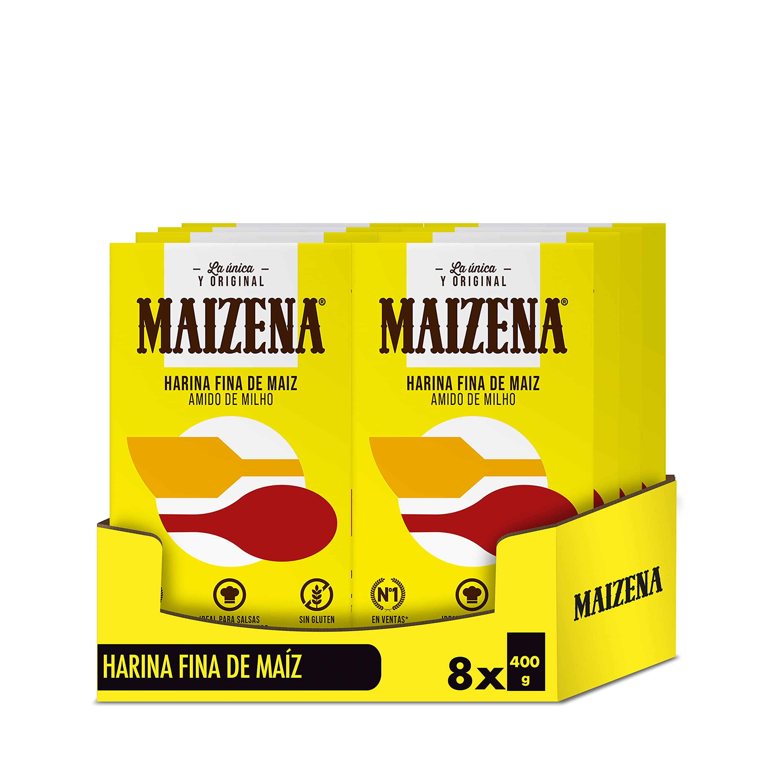 Maizena Harina Fina de Maíz 400 g - Pack de 8